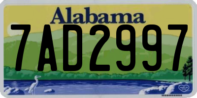 AL license plate 7AD2997