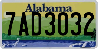 AL license plate 7AD3032
