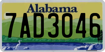 AL license plate 7AD3046