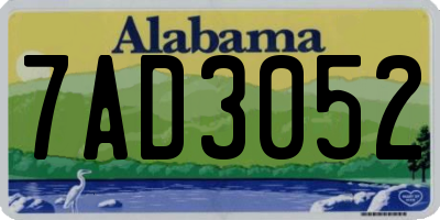 AL license plate 7AD3052