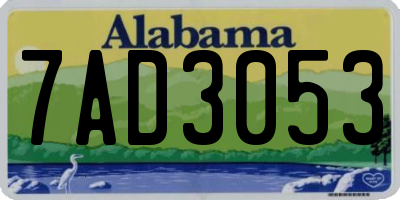 AL license plate 7AD3053