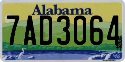 AL license plate 7AD3064