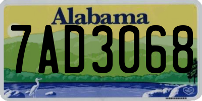AL license plate 7AD3068