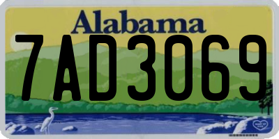 AL license plate 7AD3069
