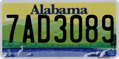 AL license plate 7AD3089