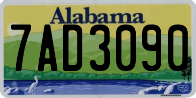 AL license plate 7AD3090