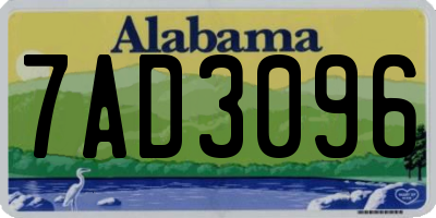 AL license plate 7AD3096