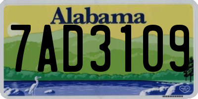 AL license plate 7AD3109