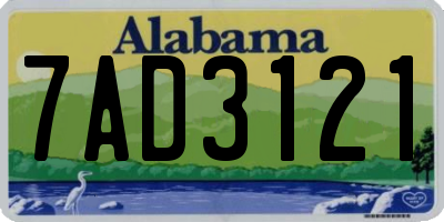 AL license plate 7AD3121