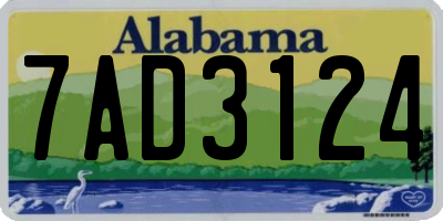 AL license plate 7AD3124