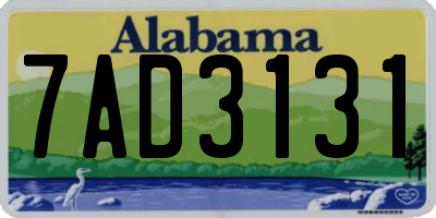 AL license plate 7AD3131