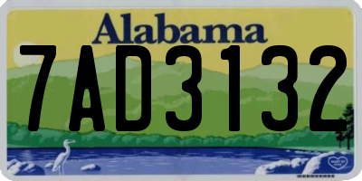 AL license plate 7AD3132