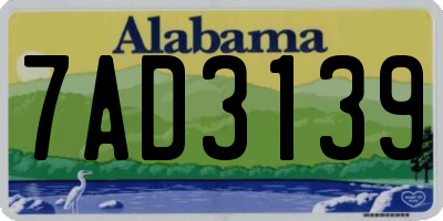 AL license plate 7AD3139