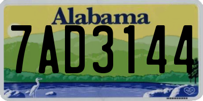 AL license plate 7AD3144