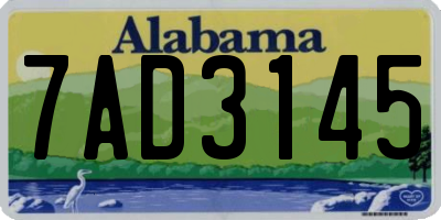 AL license plate 7AD3145