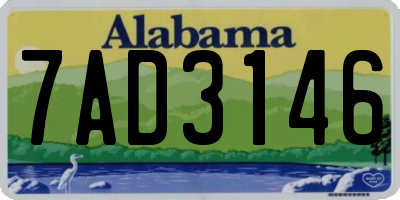 AL license plate 7AD3146