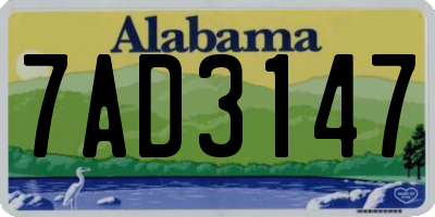 AL license plate 7AD3147