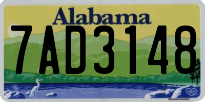 AL license plate 7AD3148