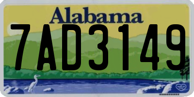 AL license plate 7AD3149