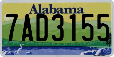 AL license plate 7AD3155