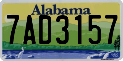 AL license plate 7AD3157