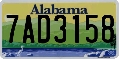 AL license plate 7AD3158