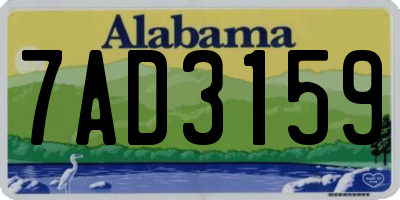 AL license plate 7AD3159