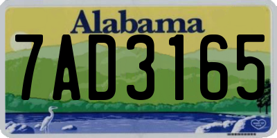 AL license plate 7AD3165