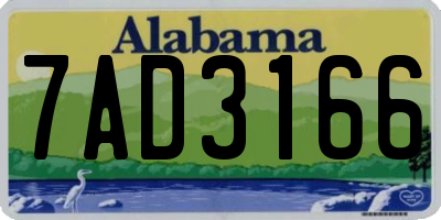 AL license plate 7AD3166