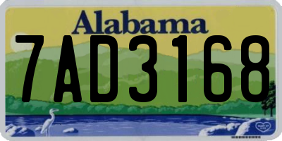 AL license plate 7AD3168