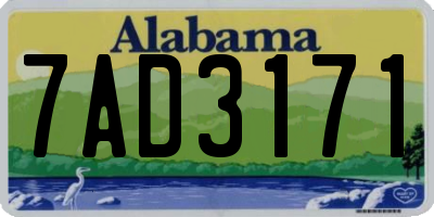 AL license plate 7AD3171