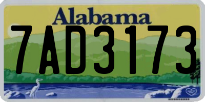 AL license plate 7AD3173