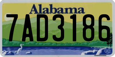 AL license plate 7AD3186