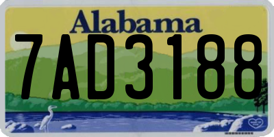 AL license plate 7AD3188