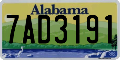 AL license plate 7AD3191