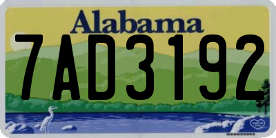 AL license plate 7AD3192