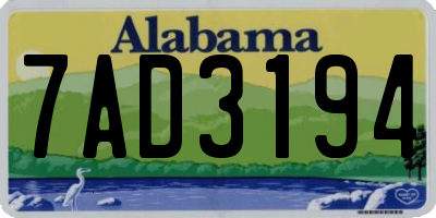AL license plate 7AD3194