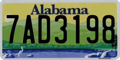 AL license plate 7AD3198