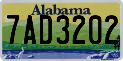 AL license plate 7AD3202