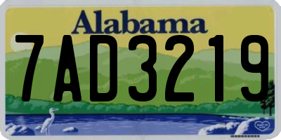 AL license plate 7AD3219