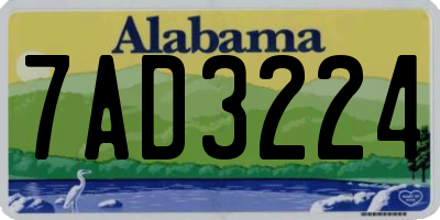 AL license plate 7AD3224