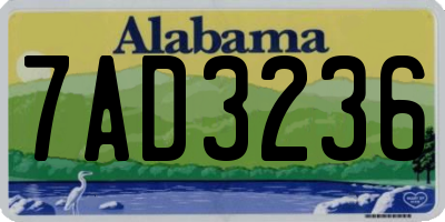 AL license plate 7AD3236
