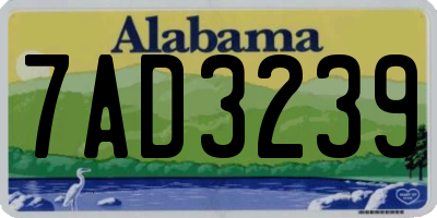 AL license plate 7AD3239