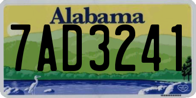 AL license plate 7AD3241