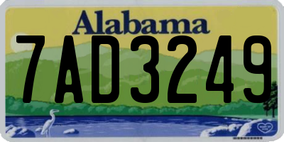 AL license plate 7AD3249