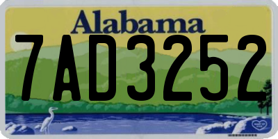 AL license plate 7AD3252
