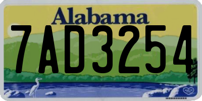 AL license plate 7AD3254