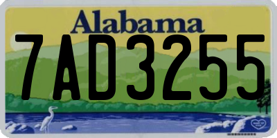 AL license plate 7AD3255