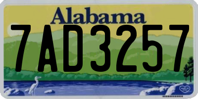 AL license plate 7AD3257