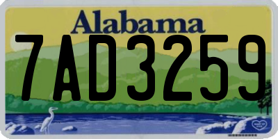 AL license plate 7AD3259